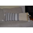thumbnail image 2 of Textured Stripe Throw Pillow Cover 14" x 36" for Couch Handloom Woven (Rectangular, Grey, Ochre), 2 of 2