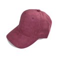 thumbnail image 1 of Adjustable Unisex Suede Baseball Cap Curved Brim Hat Solid Color Outdoor Sports Hat, 1 of 6