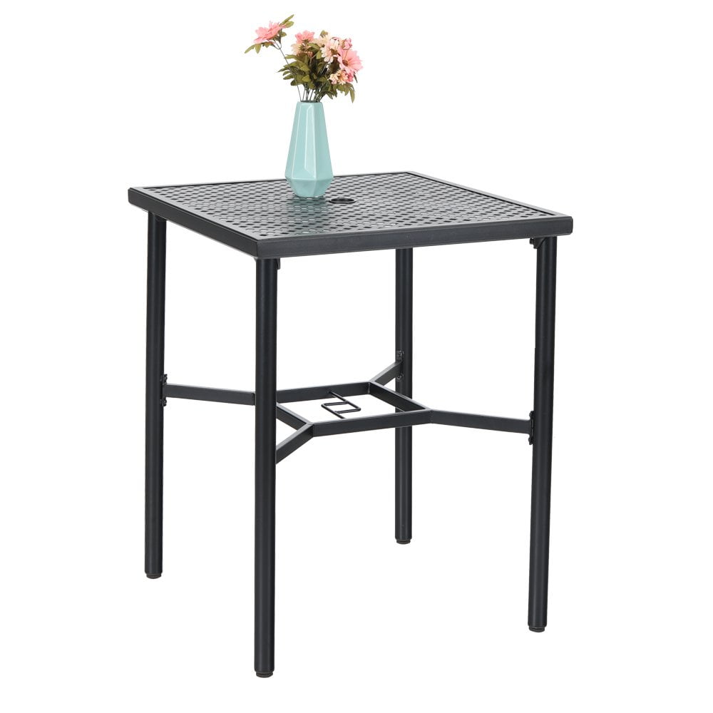 MF Studio Metal Patio Height Bistro Table Set Outdoor 28" Dining Square