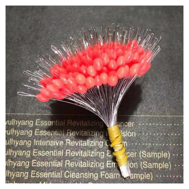 300 Pcs Bouchon de Pêche en Caoutchouc 4 Tailles Accessoires de Pêche