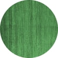 thumbnail image 1 of Ahgly Company Indoor Round Abstract Emerald Green Modern Area Rugs, 6' Round, 1 of 4