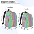 thumbnail image 2 of Yiaed Rainbow Peacock Feathers Print Print Laptop Backpack Travel Canvas Backpack Vintage Aesthetic Backpack for School Knapsack Backpack Backpack for School-, 2 of 5
