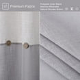 thumbnail image 3 of Farmhouse Linen Blend Shower Curtains Rustic Country Button Color Block Fabric Water Resistant Shower Curtain for Bathroom Washable, 72W x 72L, Grey/White, 3 of 7