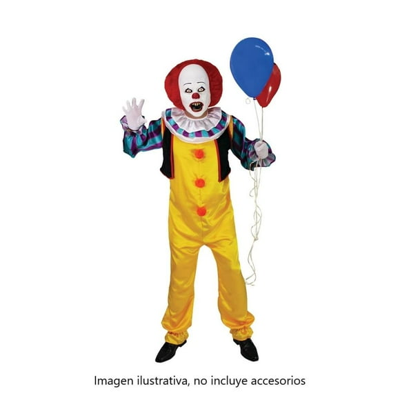 Disfraz CARETAS REV GHOULISH PRODUCTIONS Pennywise (1990)para adultos - Tamaño L