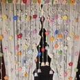 thumbnail image 4 of QenASHaing Handmade Crochet Flower Door Curtain, Boho Knitted Flower Garland with Tassels, Decorative Hanging Backdrop for Bedroom Wall Door Window, 4 of 7