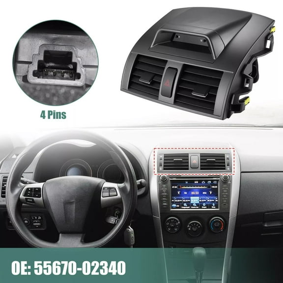 55670-02340 Center Dash A/C Air Vent Panel Replace For 2009-2013 Toyota Corolla