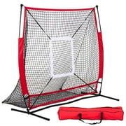 YaHeetech 5 x 5FT Baseball & Softball Practice Net, with Training Ball, Strike Zone by Yaheetech