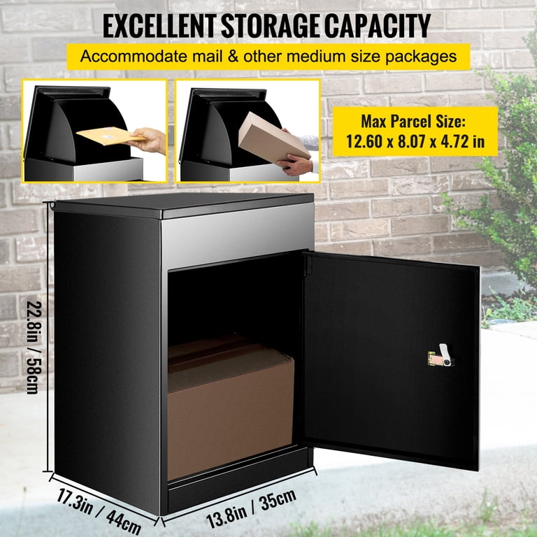 Large Outdoor Package Drop Box Vixzen Large For Outside | Waterproof ...