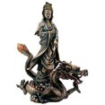 thumbnail image 1 of Bronze Kuan Yin with Dragon Buddhism Display Statue, 1 of 3