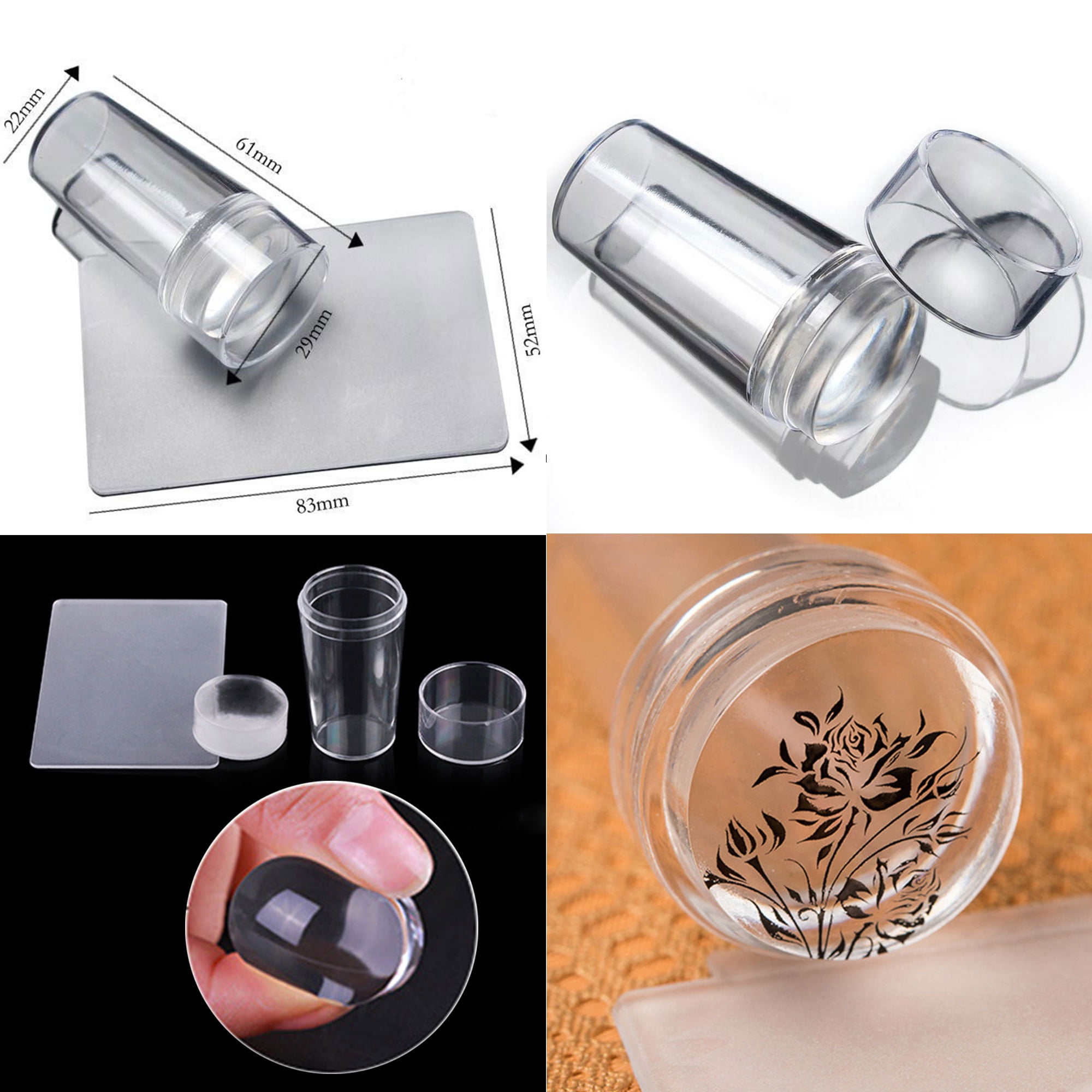 Nail Stamper Kit with Stamping Polish, Nail Stamping Gel Polish Set Nail Print Stamper Tool Nail Stamping Plate Stamp Nail Stamp Polish Gel Paint For Nails Art Printing UV Nail Polish