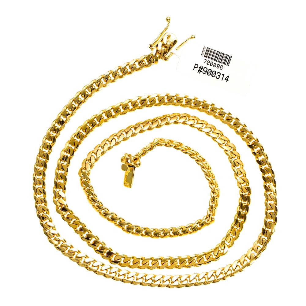 Mens Miami Cuban Link Chain 50 gram Solid 14K Yellow Gold 8.5 mm Necklace 30 inches by J&H Jewelers