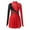 Red, variant on inhzoy Womens Mock Neck Figure Skating Dance Dress Rhinestone Long Sleeve Ballet Leotard Dress Black M