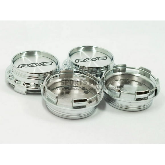4pcs 67mm Rays Emblems Wheel Center Caps Hub Caps Rim Caps Silver Chrome