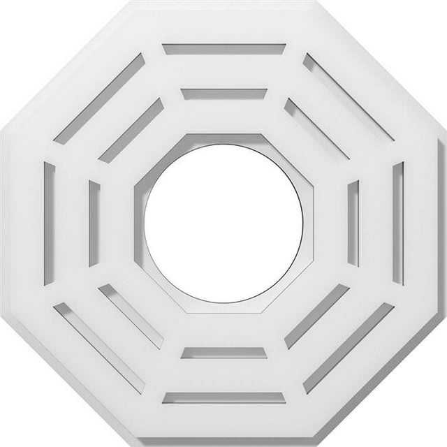 Ekena Millwork CMP14WN-05000 14 in. OD x 5 in. ID Square Westin Architectural Grade PVC Contemporary Ceiling Medallion
