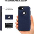 thumbnail image 3 of Unique Design Luxury Leather Business Phone Case for iPhone 7 & iPhone 8 & iPhone SE 2020 (2nd Generation) Anti-Slip Scratch Resistant Ultra Slim Protective Case 4.7” (Blue), 3 of 10