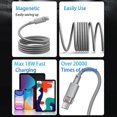 thumbnail image 2 of YESIDO CA173 USB to Type-C Magnetic Cable Braided Data Sync Charging Cord, 2 of 5