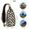 thumbnail image 4 of Geometric Pattern Sling Backpack, Minimalist Crossbody Daypack with Adjustable Strap, Lightweight and Durable for Travel, School, and Daily Use, 4 of 6