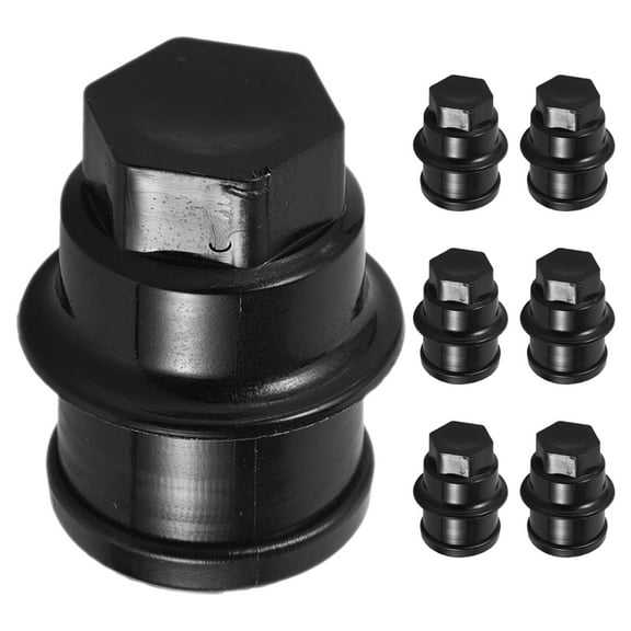 Hemoton  8 Pcs Hub Nut Cover Mini Wheel Vehicle Automotive Car Accessories Black