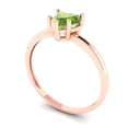 thumbnail image 2 of Solitaire Engagement Ring for Women - 1.25ct Natural Peridot in 14K Rose Gold Promise Ring, 2 of 6