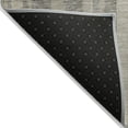 thumbnail image 3 of 8' Taupe And Dark Gray Round Striped Washable Indoor Outdoor Area Rug, 3 of 5