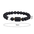 thumbnail image 3 of Unisex Constellation Bracelet Natural Agate Beads Elastic Strap Zodiac Star Sign Distance Friendship Prayer Blessing Bracelet Good Luck Wrist Jewelery Holiday Gift -19cm,Aquarius, 3 of 7