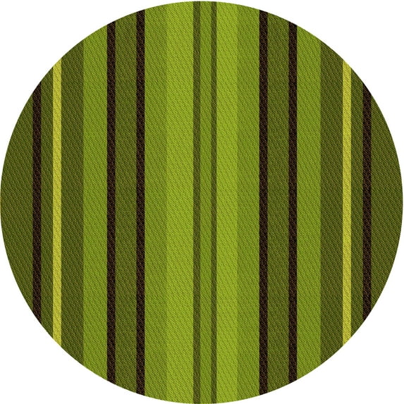 Ahgly Company Indoor Round Patterned Pistachio Green Area Rugs, 7' Round