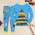 thumbnail image 2 of Gubotare Christmas Pajamas Baby Little Girls Pajamas Sets Toddler Girls Pjs Sleepwear Sets 3T 4T (Sky Blue,3-4 Years), 2 of 6
