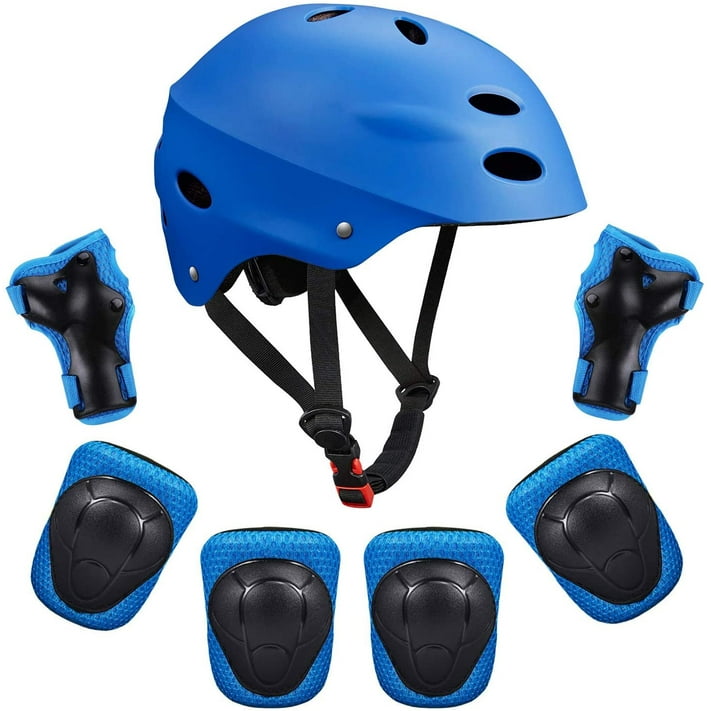 KUYOU Bike Helmet ,Knee Pads and Elbow Pads for Kids Ages 5 Year Older