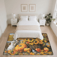 thumbnail image 7 of CURLYOOT Fall Sunflower Watercolor Area Rugs 5'x7' Washable Rug Large Living Room Rug Non Slip Indoor Floor Carpet for Dining Room Bedroom Home, 7 of 7