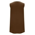 thumbnail image 6 of qucoqpe Womens Crew Neck Tank Tops Summer Tops Casual Sleeveless Camisole Fashion Solid Color T-shirts Loose Comfy Blouse, 6 of 8