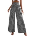 thumbnail image 2 of Pantalones acampanados sueltos de cintura alta elásticos,Pantalones acampanados sueltos para mujer Pantalones anchos acampanados para mujer Pantalones acampanados sueltos para mujer Elaborados por expertos, 2 of 6