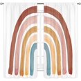 thumbnail image 5 of Kids Boho Rainbow Curtains for Baby Girls Boys Bedroom Decor 42Wx63H Inch Rod Pocket Cute Cartoon Colorful Vintage Nursery Children Playroom Classroom Living Room Window Drapes Fabric 2 Panels, 5 of 5
