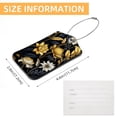 thumbnail image 5 of Flower Square PU Leather Luggage Tags - 2 Pack with Privacy Cover and Stainless Steel Ring - Suitable for Travel, Backpack, Handbag - Suitcase Tags, Travel Tag, 5 of 7