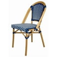 thumbnail image 4 of Bistro Chair PE Rattan Blue on White Armless (2-Pack), 4 of 7