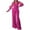 Hot Pink, variant on ABATAB Jumpsuits for Women Lapel V-Neck Long Belt Romper Long Sleeve Wide Leg Baggy Party Clubwear Trendy Jumpsuit