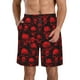 thumbnail image 1 of Fotbe Red Skulls Trajes de Baño Estampados para Hombre, Shorts de Verano de Secado Rápido, Ropa de Playa, Bañadores-XX-Large, 1 of 6