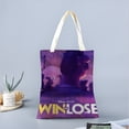 thumbnail image 2 of Win or Lose Bolso de tela con estampado de lienzo para mujer, bolsa de compras reutilizable y estética, con cremallera interior, regalo para mujer, 35 × 40 cm., 2 of 6