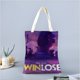 thumbnail image 2 of Win or Lose Bolso de tela con estampado de lienzo para mujer, bolsa de compras reutilizable y estética, con cremallera interior, regalo para mujer,38*45cm., 2 of 6
