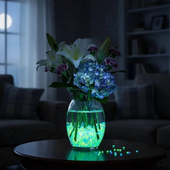 3000 Pcs (0.12-0.19IN) Fish Tank Decorations Sands, Colorful Glow in The Dark Aquarium Pebbles,Pebbles Gravel Luminous Sands for Garden Walkways,Plant Aquariums, Landscaping, Home Dec