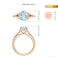 thumbnail image 5 of Angara Natural 1.5 Ct. Aquamarine Solitaire Ring in 14K Rose Gold for Women (Ring Size: 3.5), 5 of 10