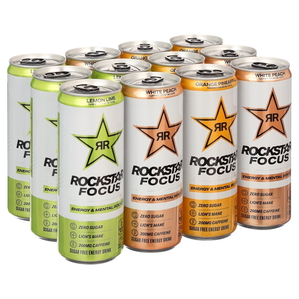 Rockstar Zero Sugar 12pk - Energy drinks for food stores - Walmart