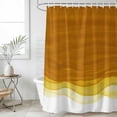 thumbnail image 6 of Polyester Fabric Ombre Orange Waves Shower Curtain, Abstract Art Gradient Modern Waterproof Bathtub Curtain Bathroom Decor Set with Hooks 36 x 78 Inches, 6 of 6
