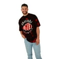 thumbnail image 2 of Naruto Akatsuki Cloud Crew Neck Short Sleeve Oversized Drop Shoulder Red & Black Cloud Wash Men's T-shirt-Large, 2 of 4