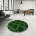 thumbnail image 3 of Ahgly Company Indoor Square Patterned Green Area Rugs, 6' Square, 3 of 6
