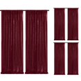 thumbnail image 1 of Cortina SoarDream con fondo de lentejuelas, color burdeos, 60 x 240 cm, 6 unidades, 1 of 5