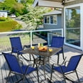thumbnail image 4 of Costway 2 PCS Patio Rocking Chair Heavy-Duty Metal Rocker Outdoor Anti-Slip Navy, 4 of 9