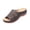 Coffee, variant on Coffee Ladies Hollow Out Wedge Slippers Round Toe Open Toe Floral Summer Casual Solid Color