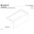 thumbnail image 4 of Aqua Eden VTAP663222R 66-Inch Acrylic Rectangular 3-Wall Alcove Tub, Right Hand Drain in Glossy White, 4 of 10