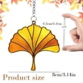 thumbnail image 3 of Yellow Ginkgo Leaf Fall Ornament, 3.14 Inch Polycarbonate Window Wall Hanging Decor with Metal Chain, Indoor Outdoor Seasonal Home Decoration, 3 of 6