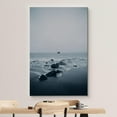 thumbnail image 3 of wall26 Canvas Print Wall Art Rocks on The Blue Shoreline Horizon Ocean Beach Photography Realism Nautical Landscape Colorful Multicolor Duotone for Living Room, Bedroom, Office - 24"x36", 3 of 5